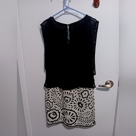 Jkara Dress Drop Waist With sequin embroidered chiffon blouson - Picture 2 of 11